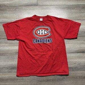 Retro Montreal Canadiens  Shirt Size XL Hockey Bulletin Red Classic NHL